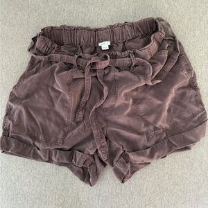 Aerie Relaxed Fit Brown Cargo Shorts